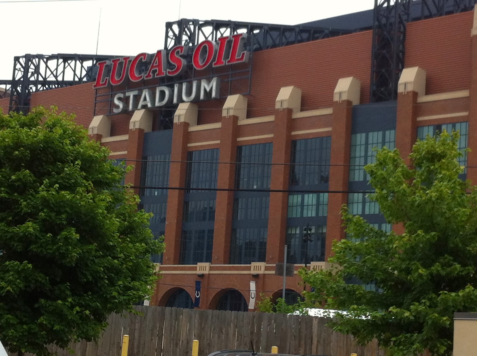 Lucas Oil Stadium from Hotel Parking Lot - Indianapolis