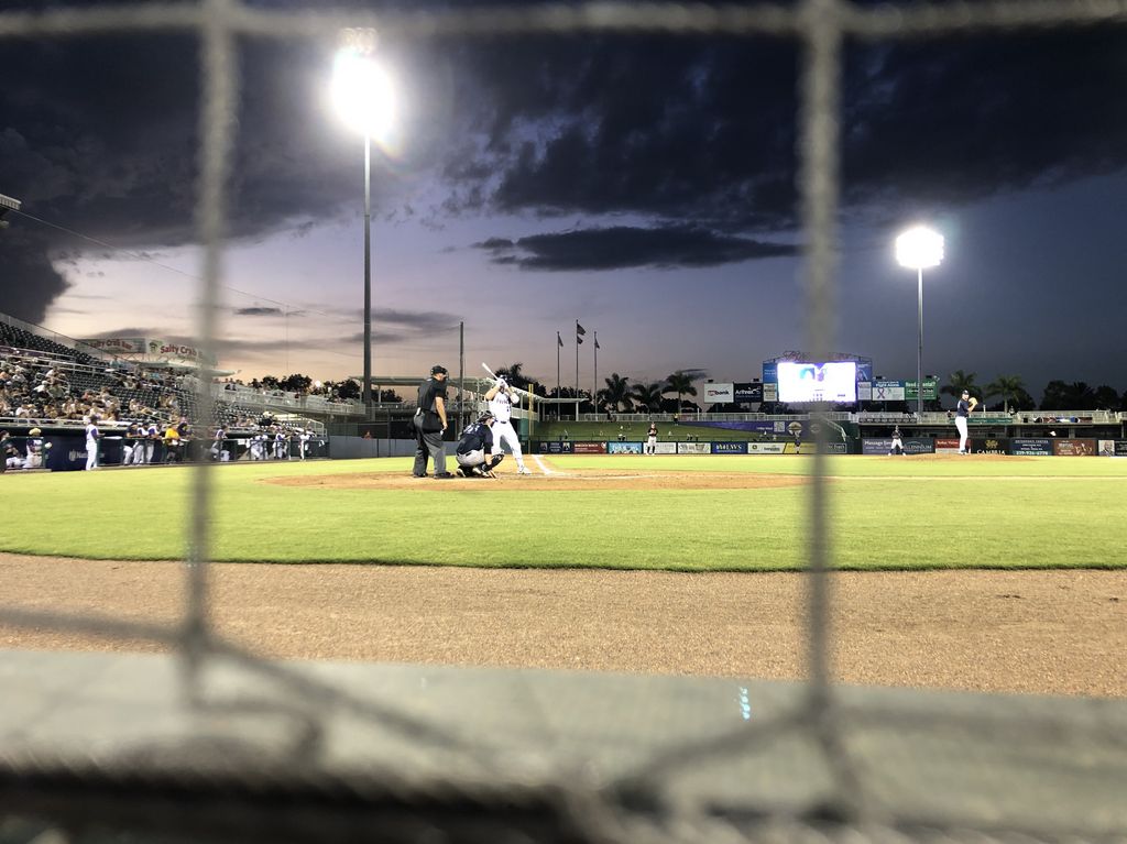 Mighty Mussels action at Hammond Stadium, Fort Myers, FL