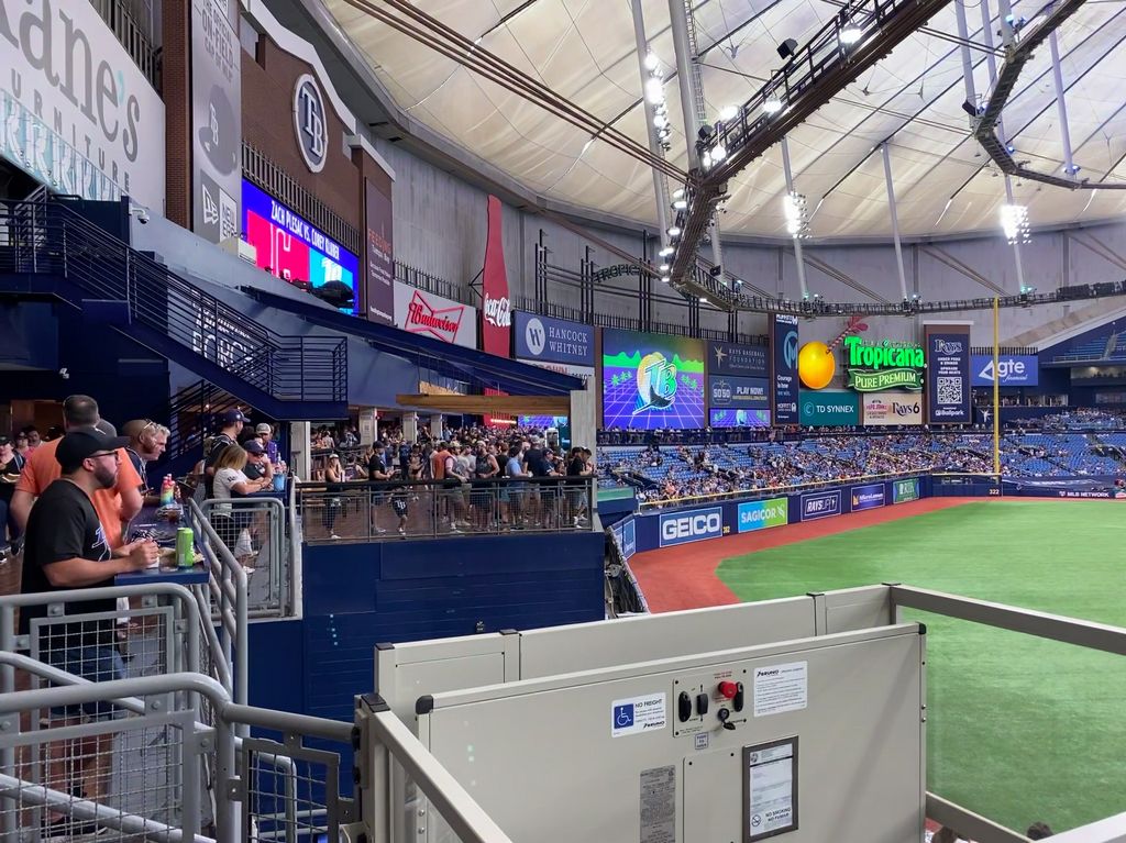 Tropicana Field scoreboard